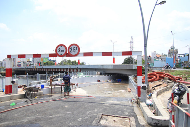 Thông xe hầm chui cầu Điện Biên Phủ phía ​đường Trường Sa