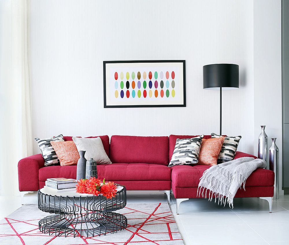 Sofa sắc màu tô điểm cho phòng khách