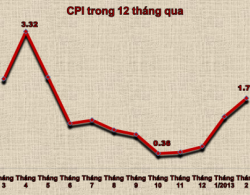 CPI tháng 2/2013 sẽ tăng không quá cao