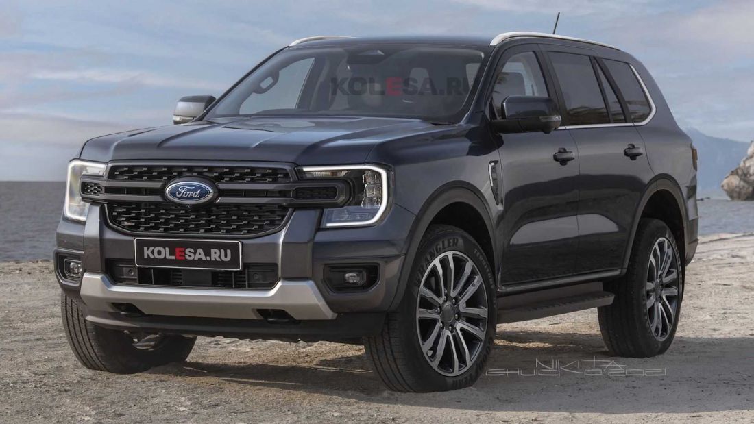 Bản phác họa của Ford Everest 2022 sắp ra mắt: hầm hố, cơ bắp như F-150