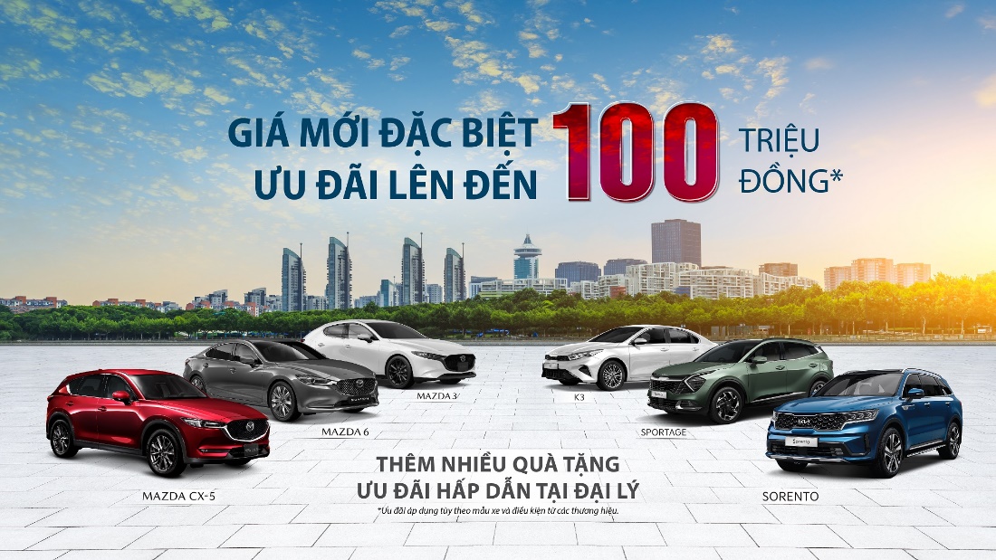 Mazda và Kia thông báo giá bán mới cùng chương trình khuyến mãi khủng tháng 2/2023