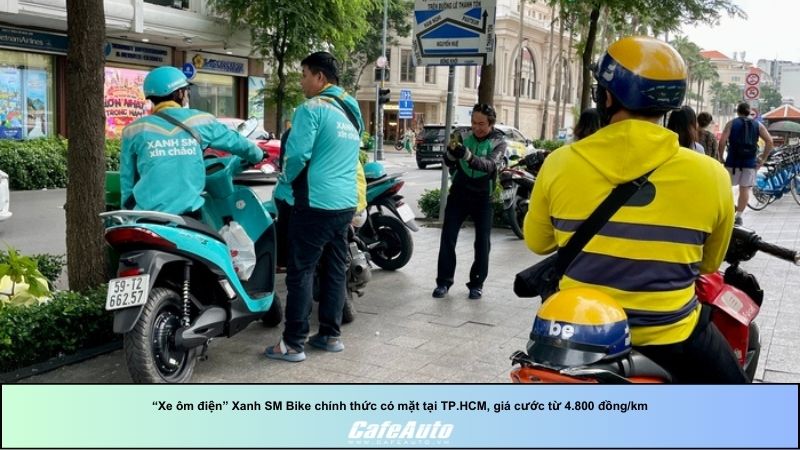 “Xe ôm điện” Xanh SM Bike chính thức có mặt tại TP.HCM, giá cước từ 4.800 đồng/km