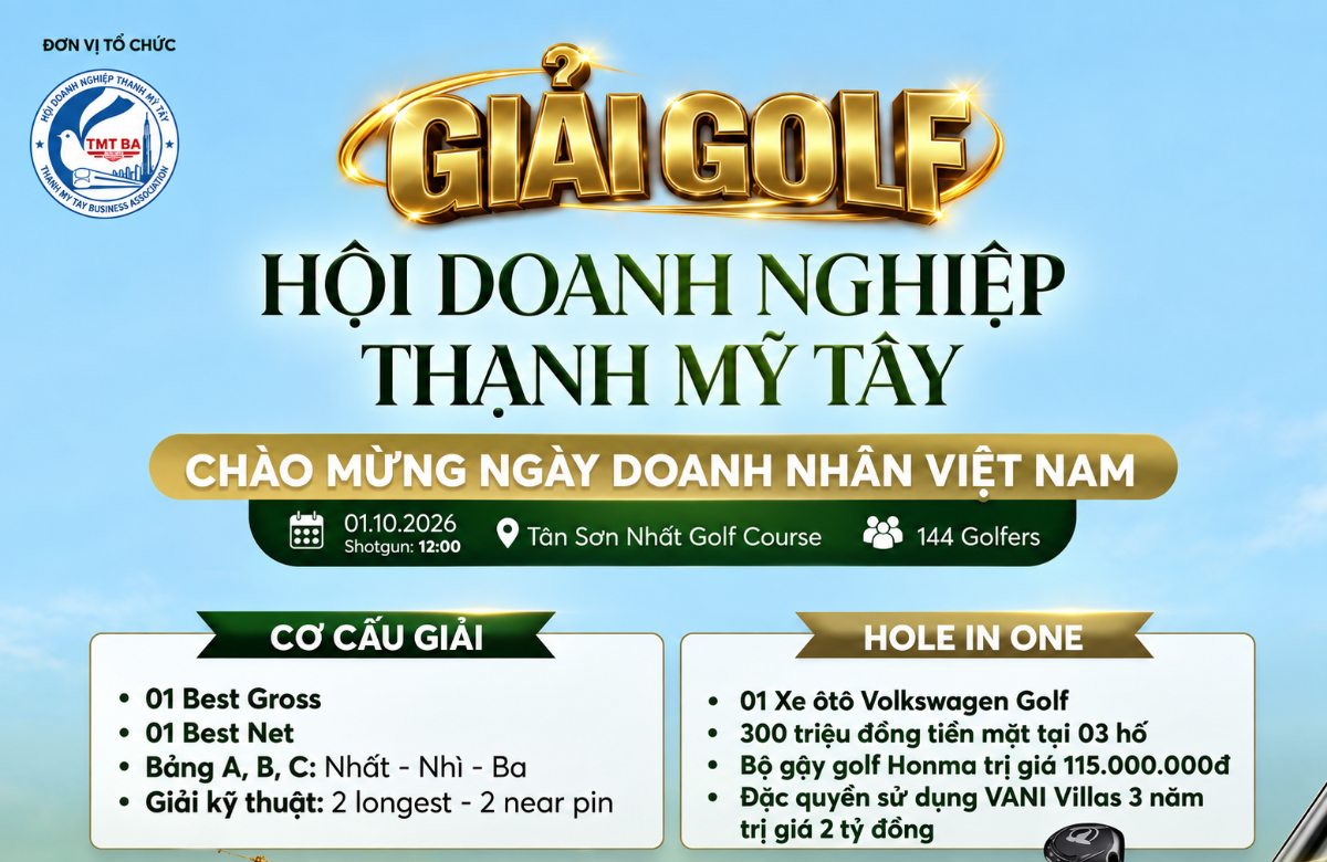 Giải Golf chào mừng ngày Doanh nhân Việt Nam sắp khởi tranh, quy tụ hơn 140 golfer tham gia