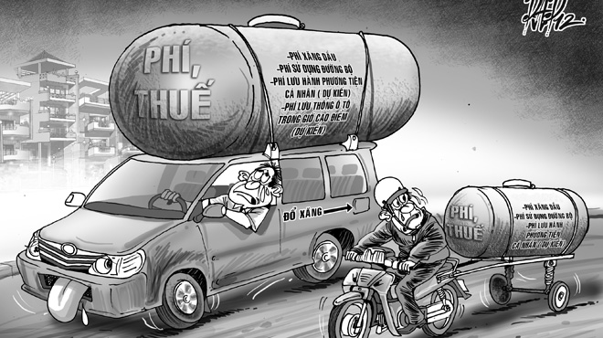 Xe dân mua, đường dân làm, xăng dân đổ sao lại thu phí?