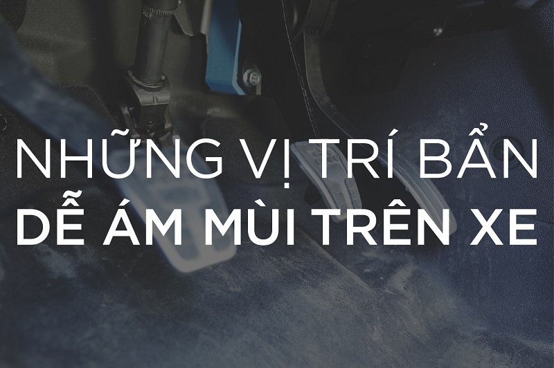 Những vị trí bẩn dễ ám các mùi hôi trên xe
