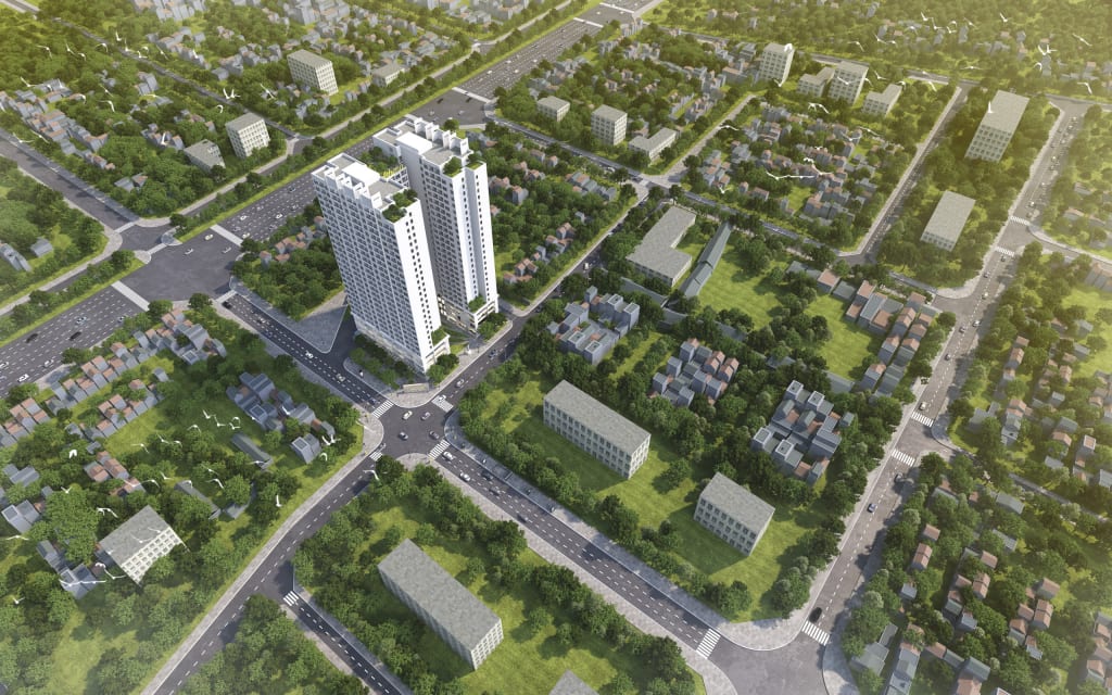 Phối cảnh tổng thể dự án Athena Complex – Pháp Vân Hà Nội