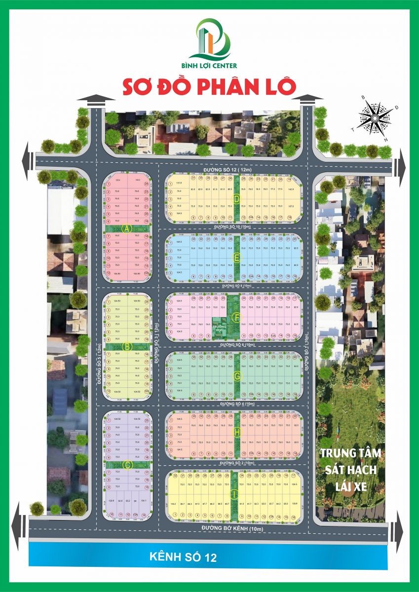 Mặt bằng phân lô dự án Bình Lợi Center