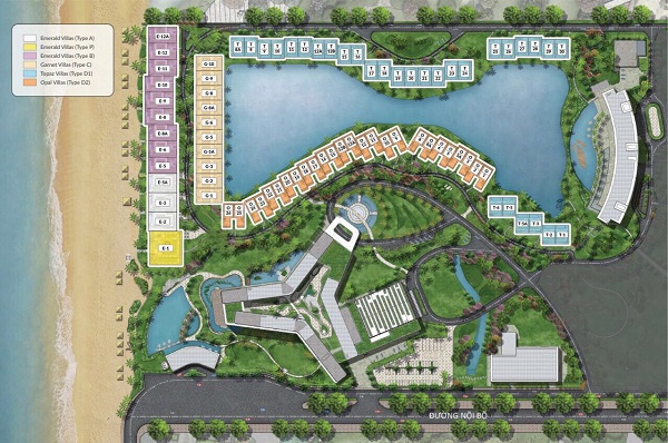 Mặt bằng tổng thể dự án khu nghỉ dưỡng Mövenpick Resort Waverly Phú Quốc