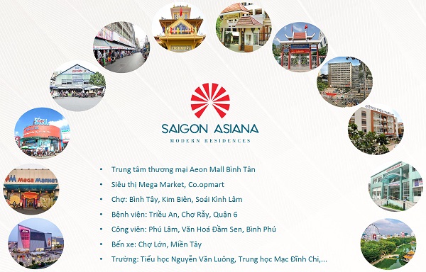 tiện tích ngoại khu Căn hộ Saigon Asiana Quận 6