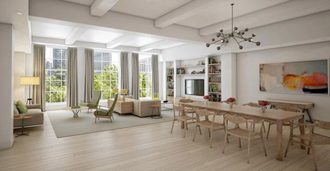 Vợ chồng Chelsea Clinton vô tình phát hiện ra căn hộ có tổng diện tích hơn 464 m2, trị giá 10,5 triệu USD này trong một lần cùng nhau đi dạo.