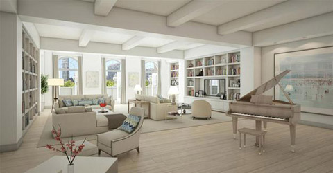 Căn hộ của vợ chồng Chelsea Clinton có 4 phòng ngủ, 6 phòng tắm, một gian phòng chính và một phòng làm việc riêng. Sân thượng của căn hộ có một khoảng đất rộng hơn 20 m2 để trồng trọt. Ngoài ra bên trong còn chứa một nhà kho cá nhân.