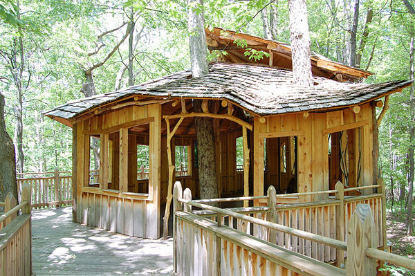 Những ngôi nhà cây như thế này được thiết kế đặc biệt dành cho trẻ em khuyết tật hoặc những em không có thể trạng mạnh khỏe như người khác. Thậm chí ngay cả những người đi xe lăn cũng có thể lên chơi ở ngôi nhà này. Bởi thế nó mới có tên là everybody’s treehouse, trị giá 450.000 USD.