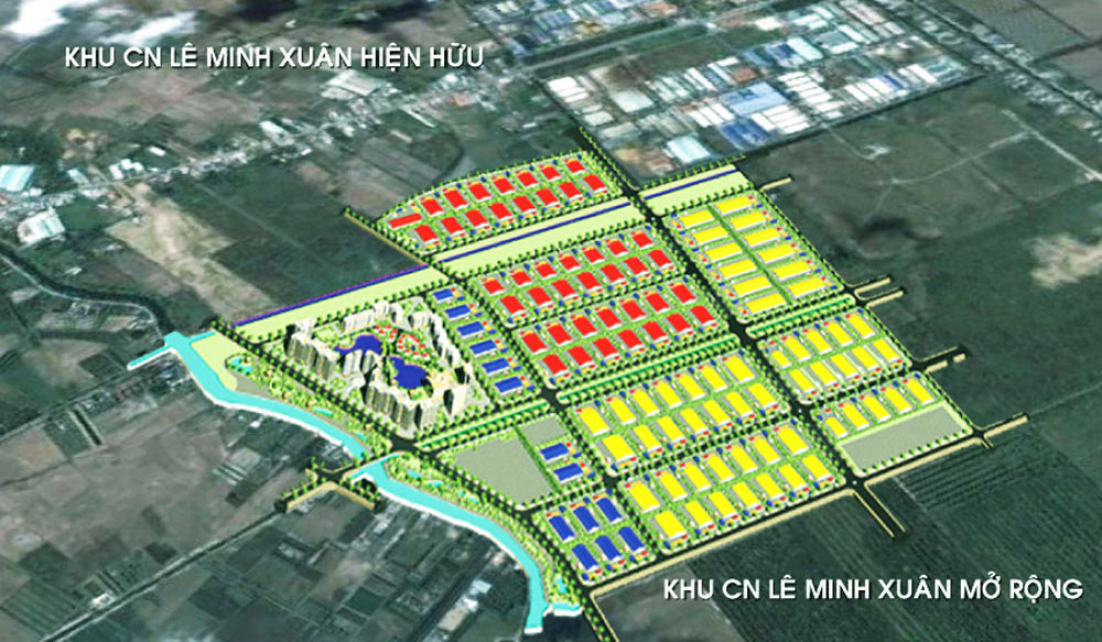 Phân kỳ đầu tư dự án Khu công nghiệp Lê Minh Xuân mở rộng