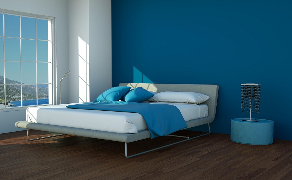 Trang trí phòng ngủ hấp dẫn với màu xanh - CafeLand.Vn