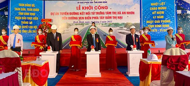 Bình Định khởi công tuyến đường hơn 1.000 tỉ từ An Nhơn đến ven biển phía Tây đầm Thị Nại