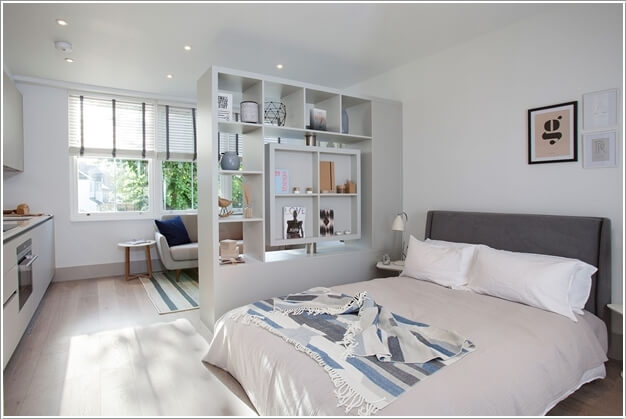 Thiết kế phòng khách kết hợp phòng ngủ cho không gian nhỏ ...