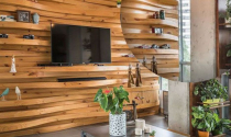 8 mẫu gỗ ốp tường phòng khách đẹp hiện nay