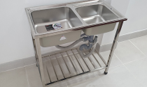 Mẫu chậu rửa chén inox có chân phổ biến trên thị trường