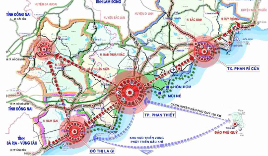 Phan Thiết và La Gi có vai trò như thế nào trong mạng lưới đô thị của Bình Thuận những năm tới?