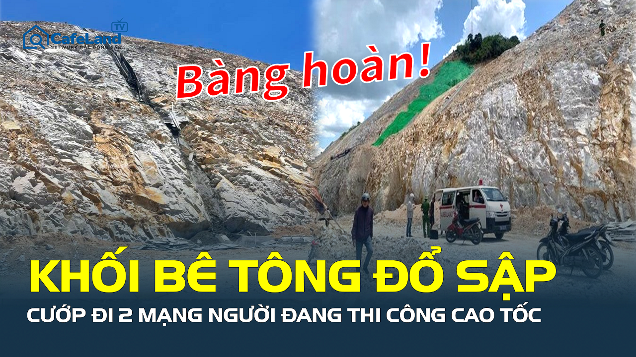 Khối bê tông đổ sập khi thi công cao tốc Quy Nhơn – Chí Thạnh, 2 người tử vong