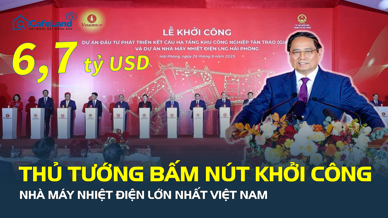 Thủ tướng Phạm Minh Chính bấm nút khởi công Nhà máy nhiệt điện lớn nhất Việt Nam