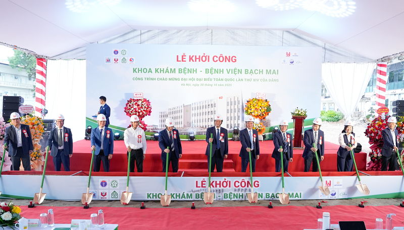 Bệnh viện Bạch Mai khởi công khoa khám bệnh mới, đáp ứng 7.000 lượt khám/ngày