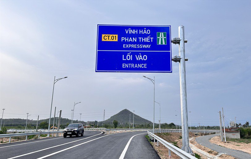 Hơn 100km cao tốc Vĩnh Hảo - Phan Thiết đã có trạm dừng nghỉ