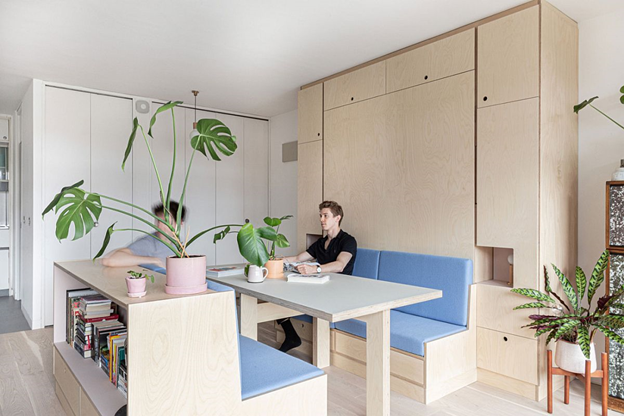 Thiết kế nội thất thông minh trong căn hộ studio - CafeLand.Vn