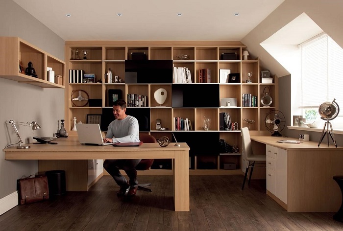 Thiết kế nội thất văn phòng làm việc tại nhà - CafeLand.Vn