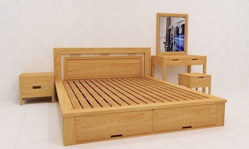 Giường ngủ bằng gỗ Tần bì