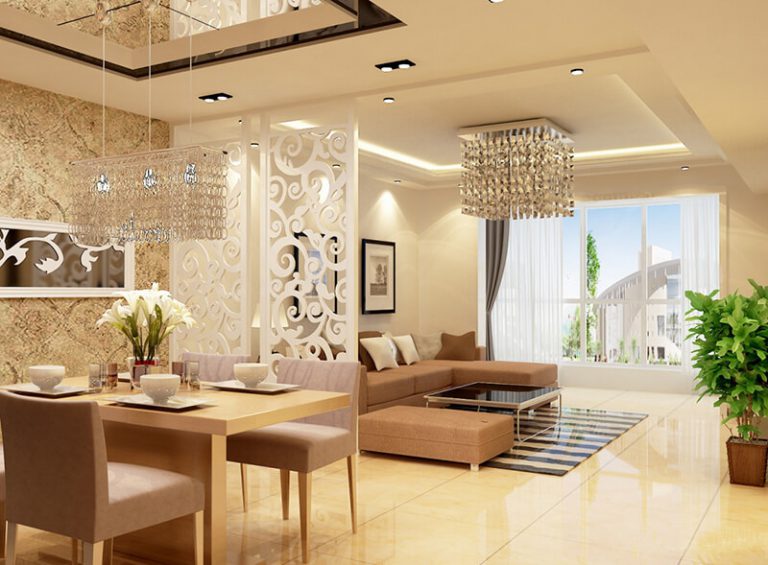 Làm đẹp nội thất phòng khách với vách ngăn CNC