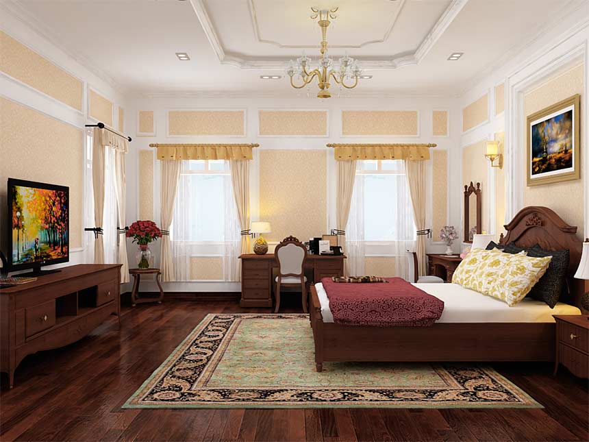Top 20 mẫu phòng ngủ phong cách cổ điển đẹp nhất hiện nay