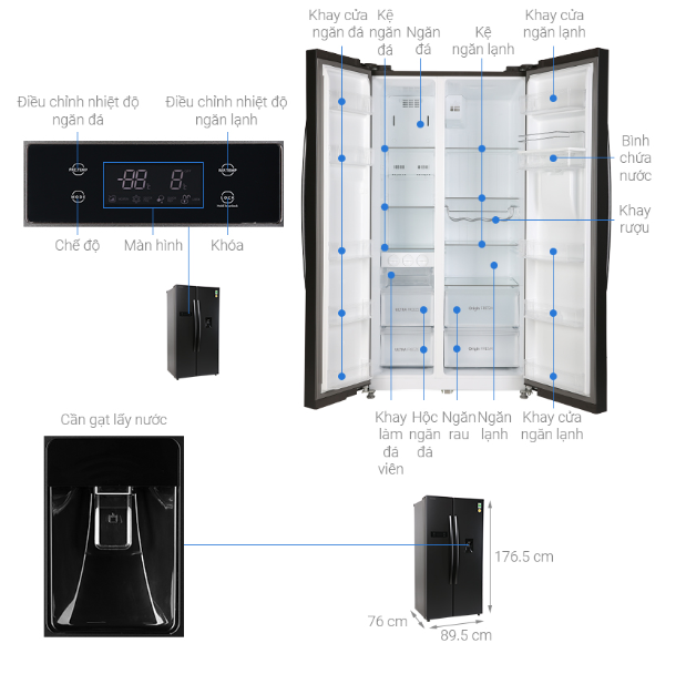 Tủ lạnh Toshiba Inverter 513 lít