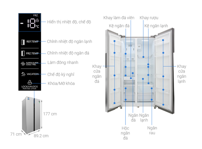 Tủ lạnh Midea Inverter 530 lít