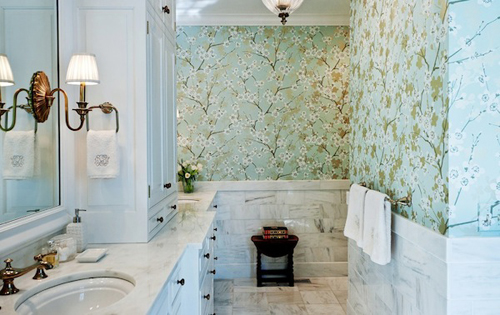 Cách lựa chọn giấy dán tường phòng tắm thêm đẹp mắt - CafeLand.Vn