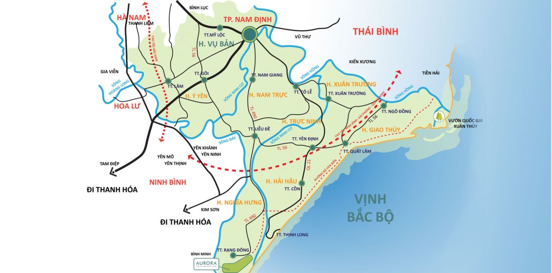 Bản đồ huyện Giao Thủy  Nam Định  Bản đồ Giáo Bàn