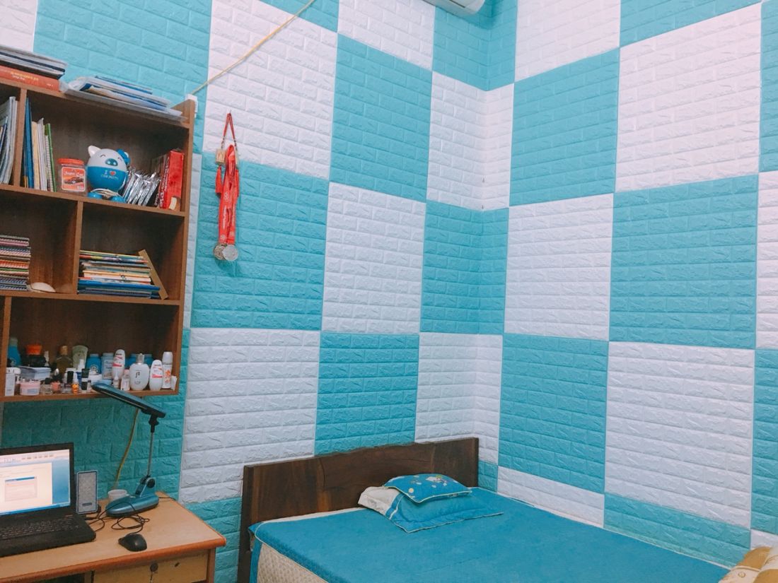 Trang trí phòng ngủ bằng xốp dán tường