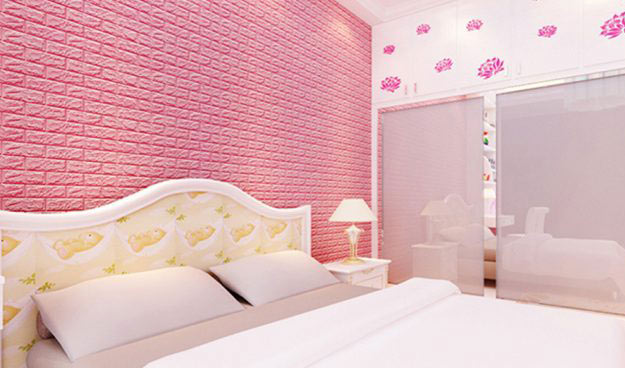 Trang trí phòng ngủ bằng xốp dán tường - CafeLand.Vn