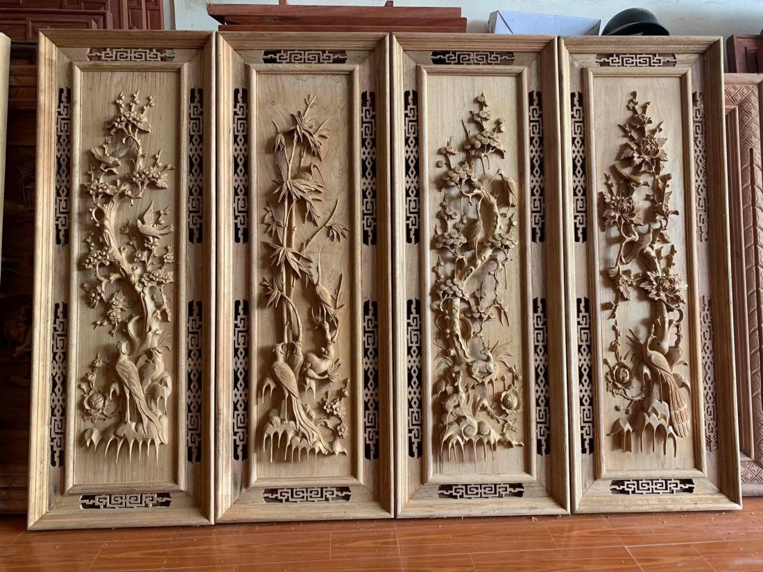 9 mẫu tranh gỗ treo tường phòng khách đẹp, hợp phong thủy