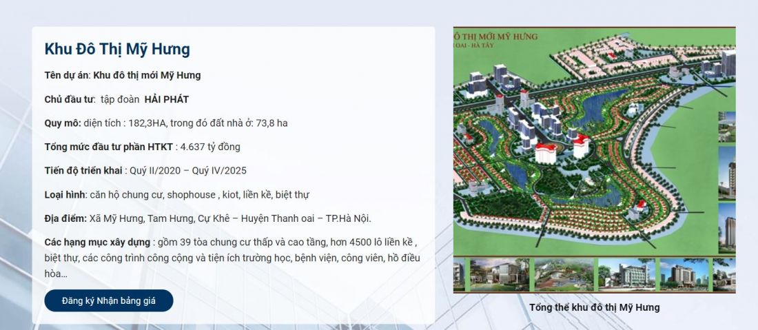 Dự án KĐT Mỹ Hưng - CIENCO5 được rao bán với chủ đầu tư tự phong