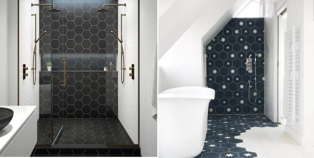 Gạch lục giác lát nhà tắm Gạch lục giác lát nhà tắm