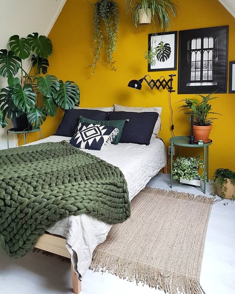 Cách trang trí phòng ngủ với màu vàng - CafeLand.Vn