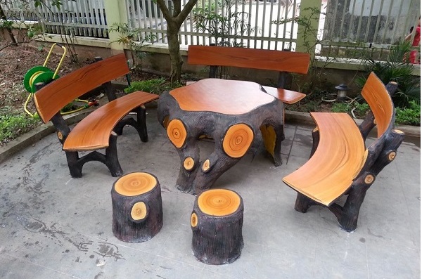 9 mẫu bàn ghế sân vườn giả gỗ được ưa chuộng hiện nay - CafeLand.Vn