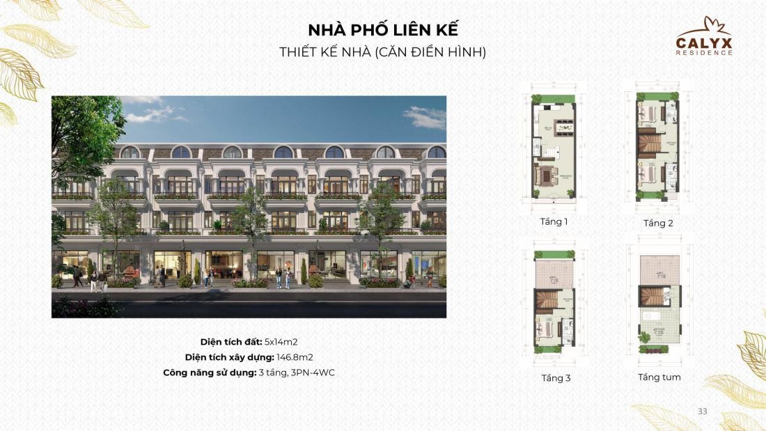 Nhà phố liên kế dự án Calyx Residence Đông Anh Hà Nội