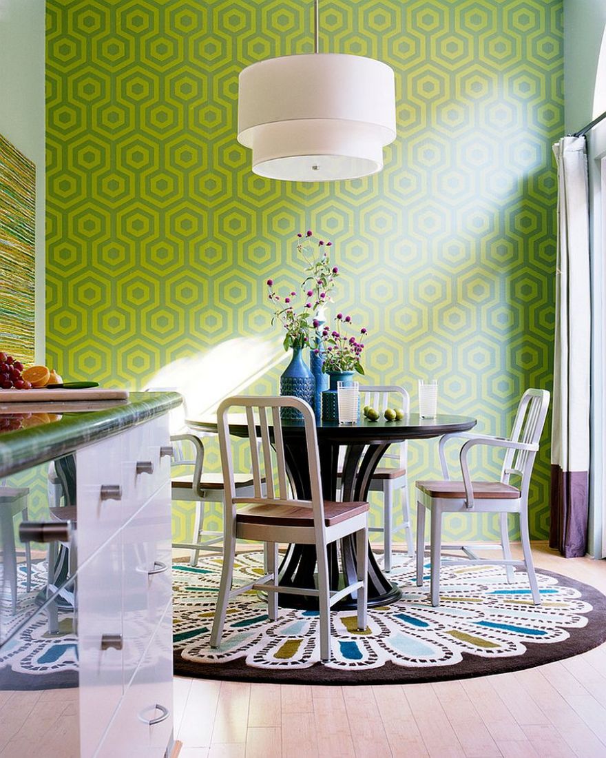 10 ý tưởng trang trí phòng ăn màu xanh mát mẻ và bắt mắt