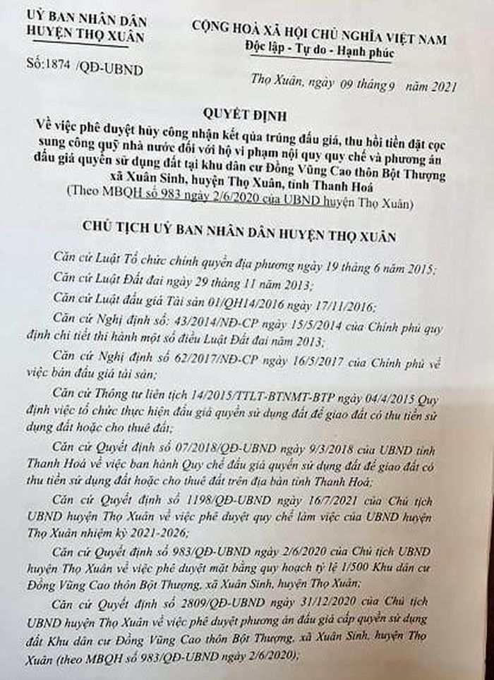 Đấu cao gấp 5 lần giá khởi điểm, 'cò' ở Thanh Hóa bỏ cọc 46 lô đất Đấu cao gấp 5 lần giá khởi điểm, 'cò' ở Thanh Hóa bỏ cọc 46 lô đất