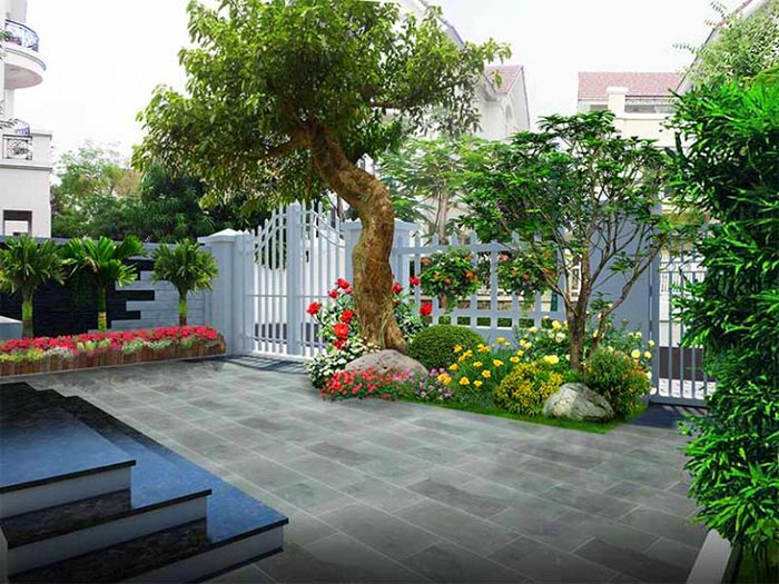 6 mẫu thiết kế sân vườn nhỏ được nhiều người ưa chuộng hiện nay