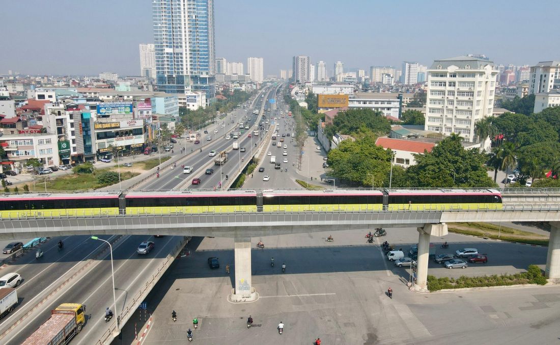 Tàu metro Nhổn - ga Hà Nội chạy thử vận tốc 80 km/giờ