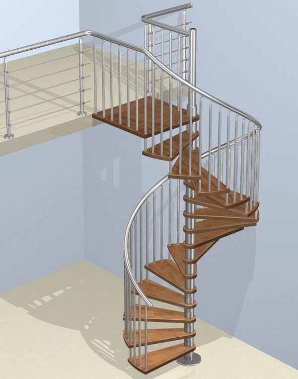 Thiết kế cầu thang xoắn ốc đẹp cho nhà hiện đại, sang trọng - CafeLand.Vn