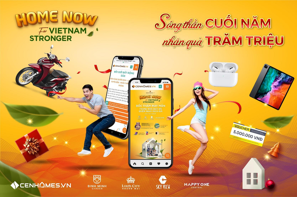 Cen Land chơi lớn tặng 5 tỷ đồng tri ân khách hàng và môi giới trong chiến dịch “Home now for Vietnam Stronger”